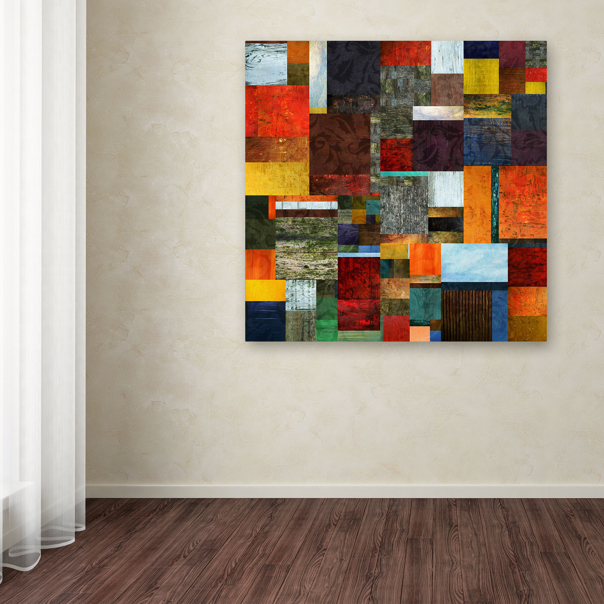 Michelle Calkins 'Brocade Color Collage 2' Canvas Art