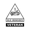 thumbnail image 1 of 1st Armored Division Veteran Sticker Decal Die Cut - Self Adhesive Vinyl - Weatherproof - Made in USA - Many Color and Sizes - old ironsides fort bliss retired served, 1 of 6