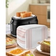 thumbnail image 5 of Pink Striped Toaster Cover 2 Slice, Modern White Striped Abstract Art Aesthetics Dustproof Bread Machine Oven Cover with Storage Pockets, Fits Most Kitchen Toasters Protector, 5 of 5