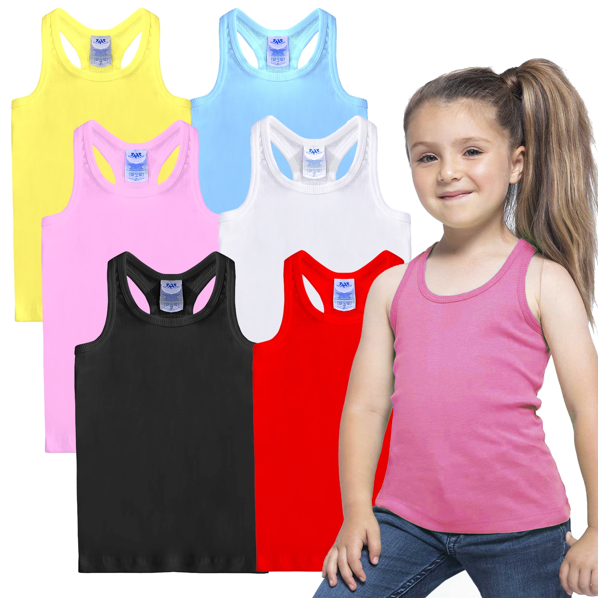 spejl Bakterie skinke 12 Pack Toddler Tank Tops Girls Pink Tank Top Pack Racerback Kids Tank Tops  Undershirt for Dance, Gymnastics Clothes For Girls - Walmart.com