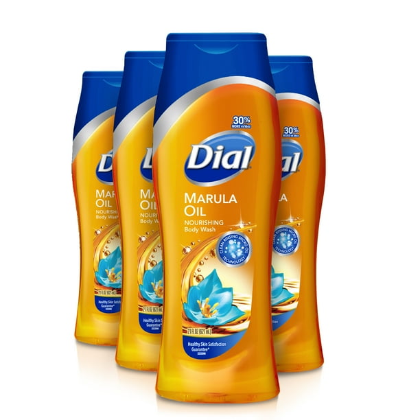 Dial Body Wash, Marula Oil, 21 Ounce (Pack of 4)