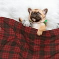 thumbnail image 2 of Pet Blanket Black Red Tartan Soft Warm Sofa Car Bed Protector Washable for Puppy Large Dogs Cats, 2 of 7