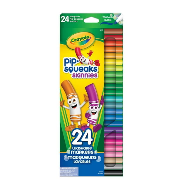 Marqueurs Pip-Squeaks Skinnies lavables, 24 ct