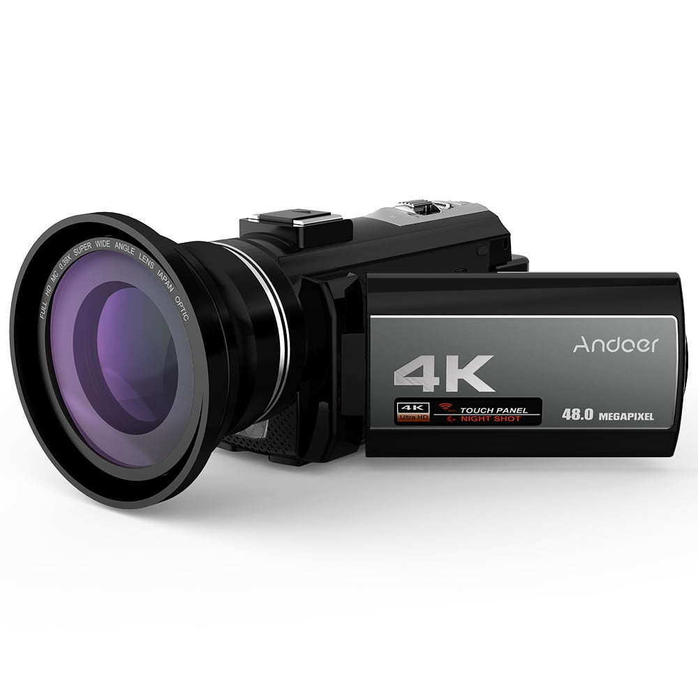 Andoer Portable 4K 48MP WiFi Digital Video Camcorder with 0.39X Wide Angle Lens 3.0 Inch Touch Screen IR Infrared Night-shot Digital Zoom with 1pc 2000mAh Rechargeable Camera Battery | Walmart