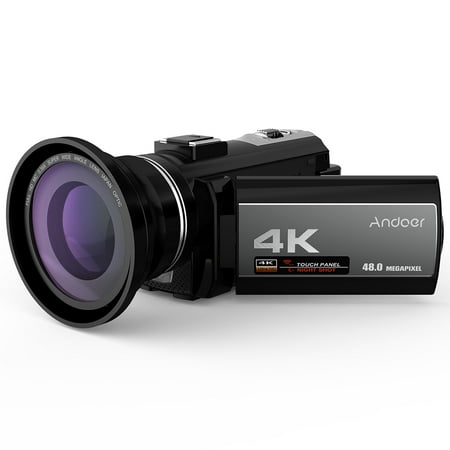 Samsung Infrared Touch Overlay Andoer Portable 4K 48MP WiFi Digital Video Camera Camcorder with 0.39X Wide Angle Lens 3.0 Inch Touch Screen IR Infrared Night-shot 16X Digital Zoom with 1pc 2500mAh Rechargeable Camera Battery ()