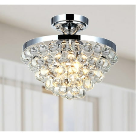 The Lighting Vanessa Chrome Flush Mount Chandelier With The Lighting Vanessa Chrome Flush Mount Chandelier With Crystal