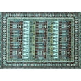 thumbnail image 1 of Ahgly Company Indoor Rectangle Abstract Light Blue Modern Area Rugs, 7' x 9', 1 of 4