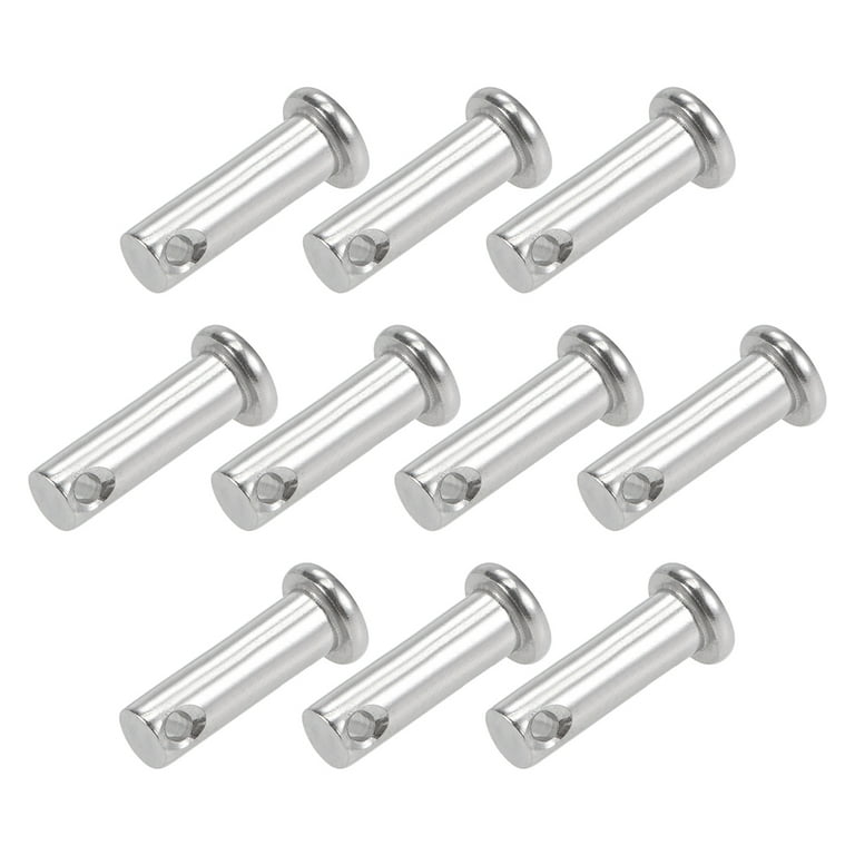 uxcell 10Pcs 3mm x 50mm Dowel Pin 304 Stainless Steel Pegs Support Shelves  Silver Tone