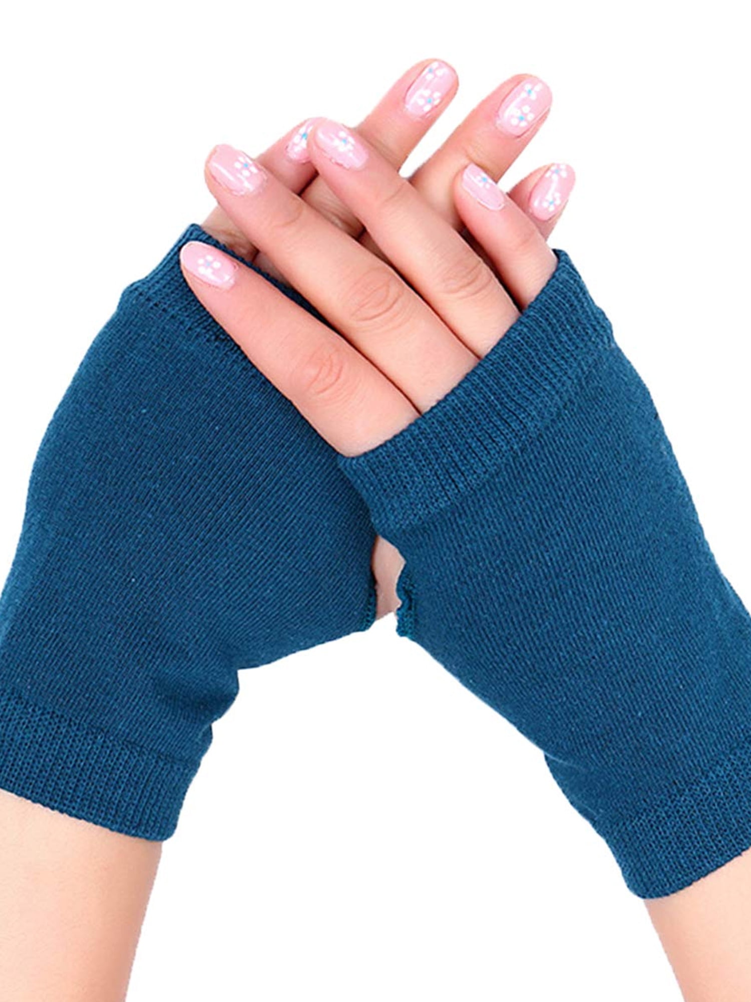 1 Pair Women Cashmere Fingerless Warm Winter Gloves Hand Wrist Warmer