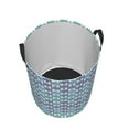 thumbnail image 4 of YFYANG Waterproof Laundry Hamper, Blue Wavy Lines Laundry Basket Oxford Fabric with Handle Foldable, S, 4 of 8