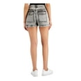 thumbnail image 2 of INC Womens Gray Pocketed Zippered Button Closure Acid Wash High Waist Shorts 8\29, 2 of 4