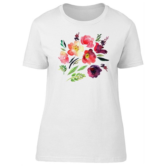 Flowers Watercolor Tee Women's -Image by Shutterstock
