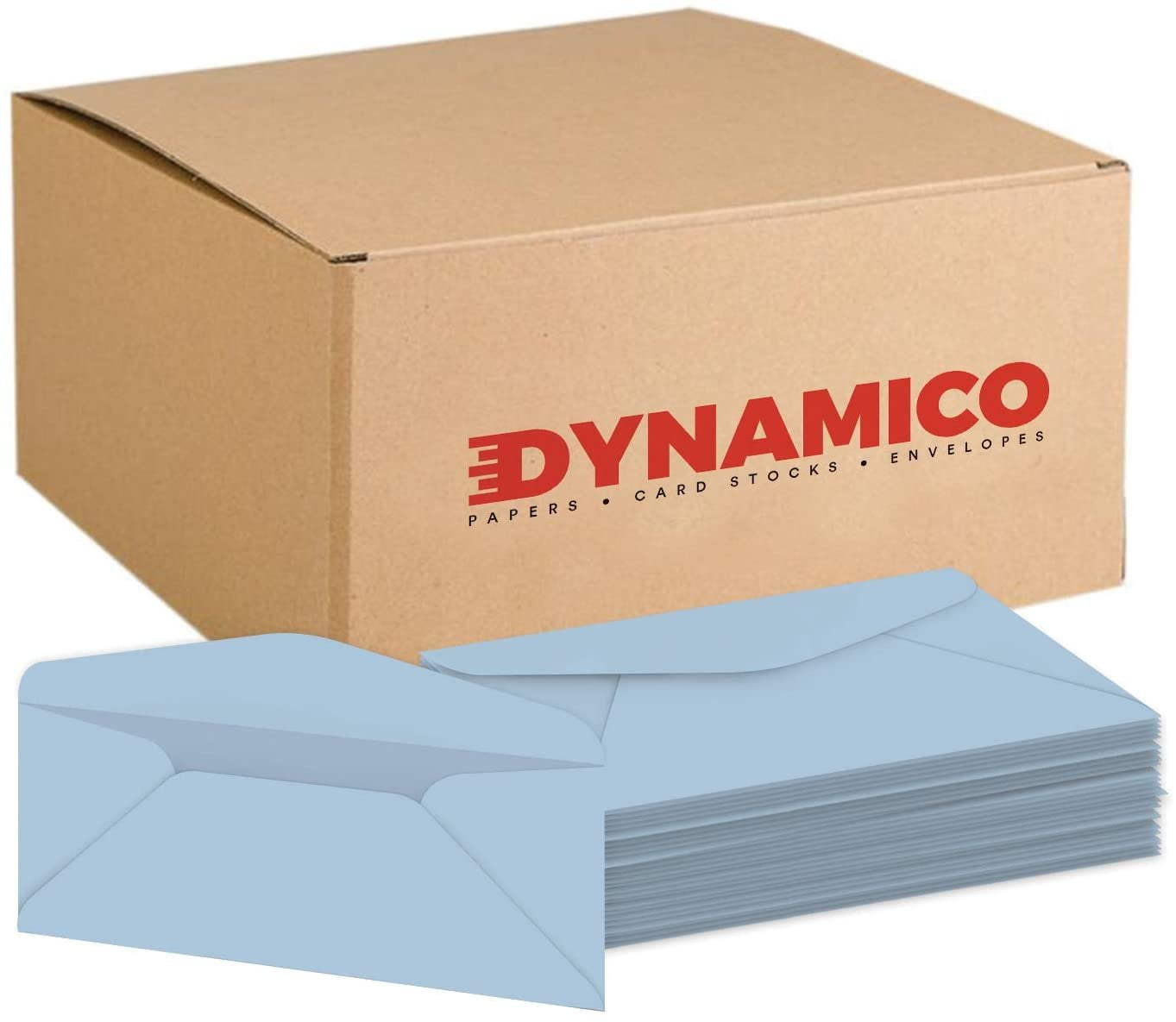 Blue Pastel 10 Business Envelopes Standard Colored Mailers for