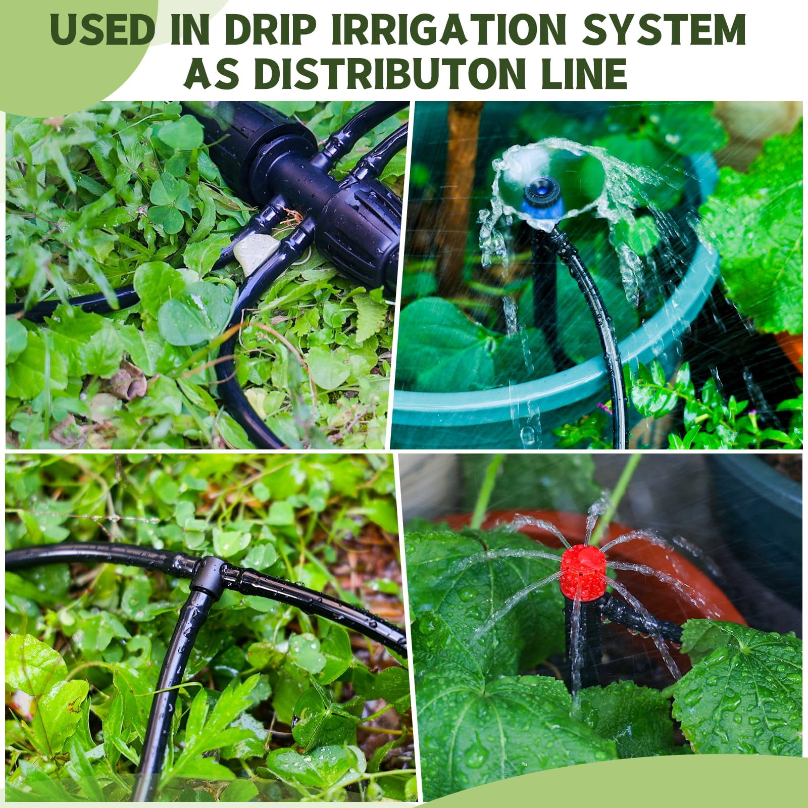 50/ 100/ 240FT Drip Irrigation System Kit Automatic Garden Watering System for Plant Greenhouse Yard Lawn