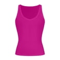 thumbnail image 6 of Dvprdro Womens Soft Stretchy Ruched Tank Tops Crewneck Sleeveless Pull On Solid Casual Summer T Shirts, 6 of 8