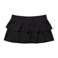 thumbnail image 4 of Wxolcjlv Women's Ruffled Swim Mini Skort Fold Over Waist Stretch Fit Silhouette Beach Pool Skorts, 4 of 4