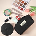 thumbnail image 4 of 1 Pc Women Waterproof Makeup Bag for Business Travel Vacation Wedding Black Nylon, 4 of 6