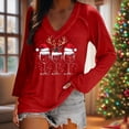 thumbnail image 6 of FDGIU Plus Size Christmas Tops for Women, Funny Xmas Tree Graphic Long Sleeve Tunic, Festive Holiday Tee, 6 of 6