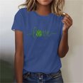 thumbnail image 2 of Mujeres Manga Corta de Verano Tops Impreso Sudadera Casual, Cuello Redondo Blusa Ligera para la Primavera Y el Verano, 2 of 7