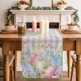 thumbnail image 2 of Table Runner - 72 Inch Long, Colorful Easter Kitchen Dining Table Runner Dresser Scarves, Easter Eggs Botanical Spring Floral Farmhouse Decor for Coffee Tables Wedding Party Banquet, 2 of 8