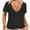Black, variant on Women's Oversized T Shirts Tees Half Sleeve V Neck