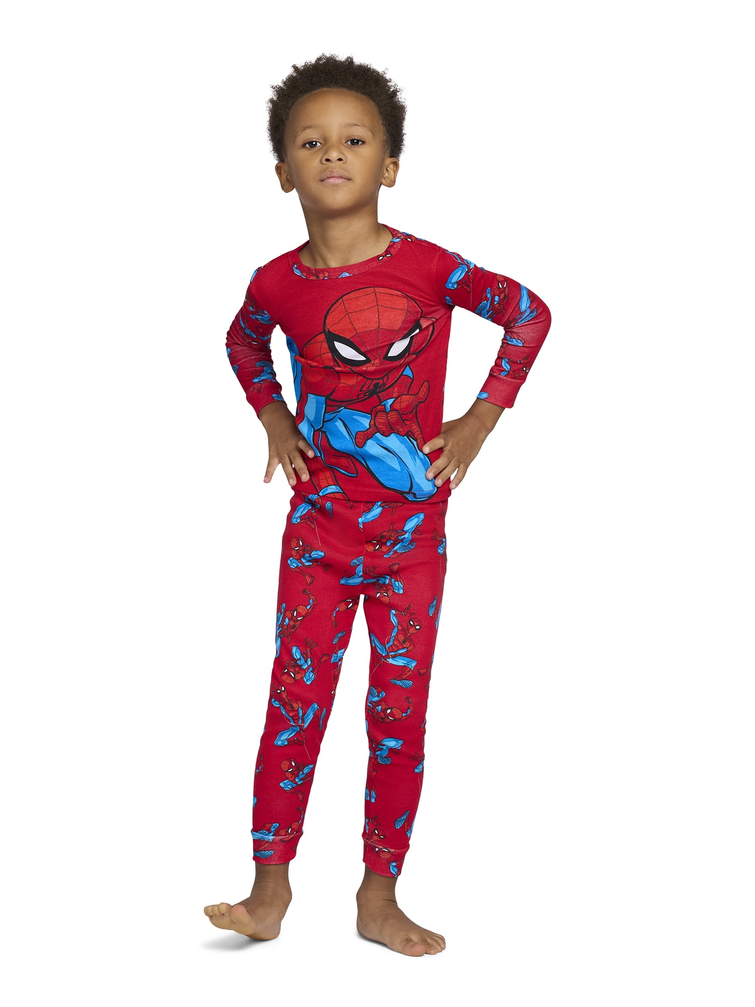 Spider-Man Toddler Long Sleeve Top and Pants Pajama Set, 2-Piece, Sizes 12M-5T