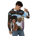thumbnail image 4 of The Boondocks Men's Hoodie With Color Drawstrings Sweatshirt Hooded Pullover Print Winter Coat Jacket Small, 4 of 9