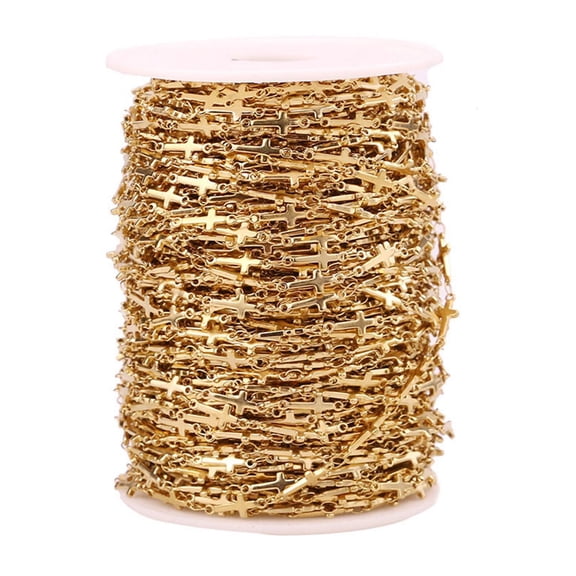Osdhezcn Gold Twisted Cable Chains Stainless Steel Necklace Jewelry Chains Extender Chains Link Bulk for Jewelry Makings