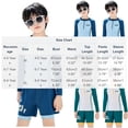 thumbnail image 3 of NAISIBABY Boys Rash Guard Swimsuit, Quick Dry Long Sleeve Swim Shirt and Swim Trunks Beach Sport Bathing Suit 2-Piece Blue 6T, 3 of 7