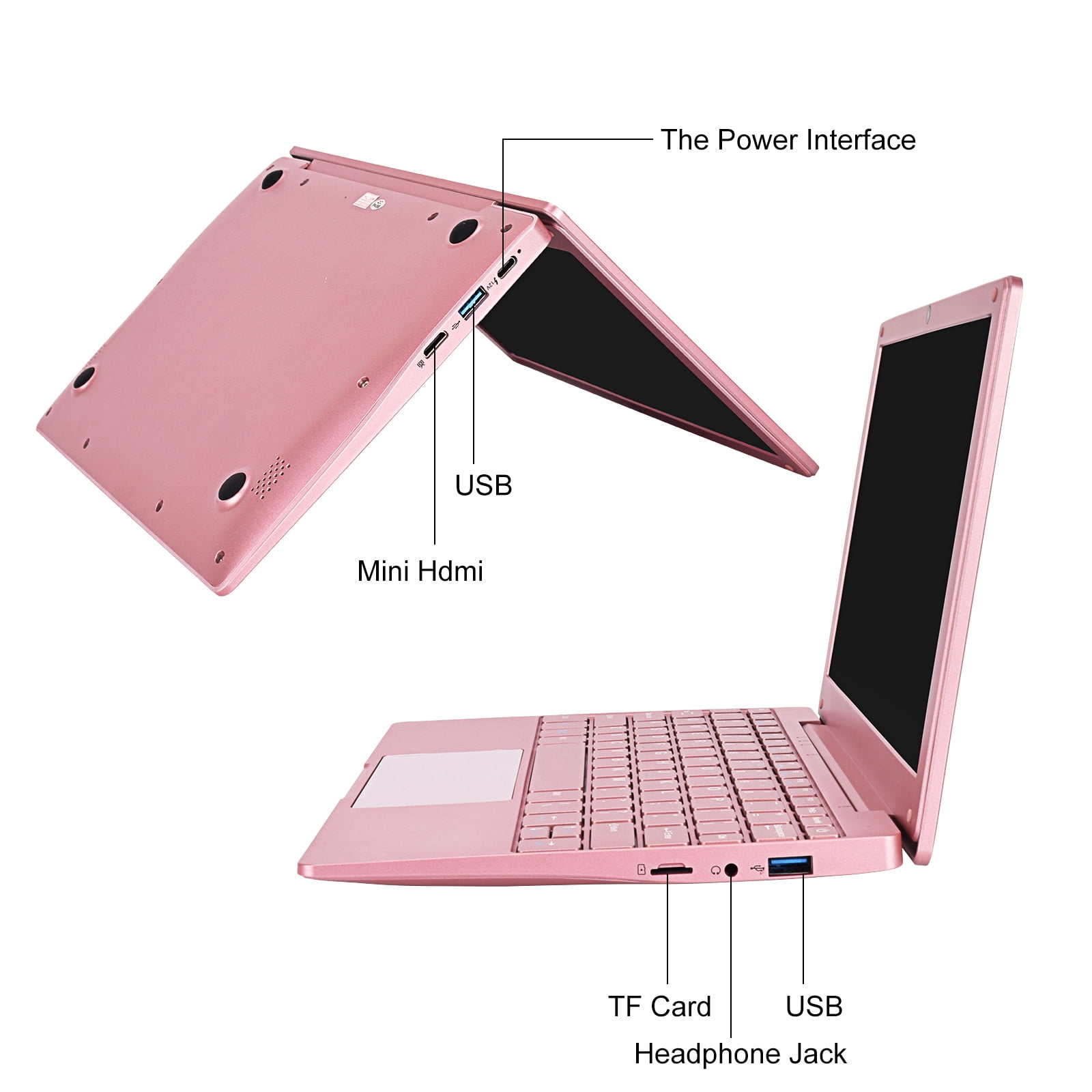 CHIBBS Portable 10.1" Inch Windows 11 Laptop computer powered by Intel Z4120, 8GB Ram + 128GB Rom, USB, HDMI, Bluetooth, Wi-Fi.