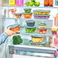 thumbnail image 3 of 24pc Set Glass Food Storage Containers Bowls with Airtight Lids Leakproof BPAFree Meal Prep Airtight Stackable Lunch Boxes Kitchen Pantry Storage Organizers Microwave Freezer Dishwasher Safe, 3 of 8