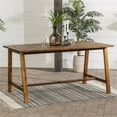 thumbnail image 2 of Vincent 60" Acacia Bois Chevron Table à Manger en Brun Foncé, 2 of 4