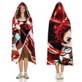 thumbnail image 3 of Demon Slayer Wearable Blanket Cloak Arctic Velvet Hooded Blanket Soft Fuzzy Hoodie Blanket Cape for Adults Kids 40"x50", 3 of 8