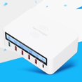 thumbnail image 1 of Bloque de Cargador USB C de 40 W, Concentrador de Estación de Carga ráspida de 6 Puertos con 4 USB 1QC3.0 1 TUPO C Y POSICIÓN DE CARGA INALÁMBRICA, 1 of 7
