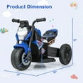 thumbnail image 3 of Gymax 2-in-1 Kids Electric Motorcycle w/ Detachable Training Wheels Headlight & Horn Blue, 3 of 10