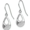thumbnail image 2 of 14K White Gold Teardrop Hollow Dangle Earrings (24 X 9) Made In Turkey tl846, 2 of 5