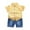 Yellow, variant on Toddler Baby Boy Summer Outfit Letter Cartoon Set Clothes Tops+Shorts Infant Summer 1 To 4 Years Boys Outfits T Shirt Boys Outfits&Set Fashion Streetwear 3-4 Years