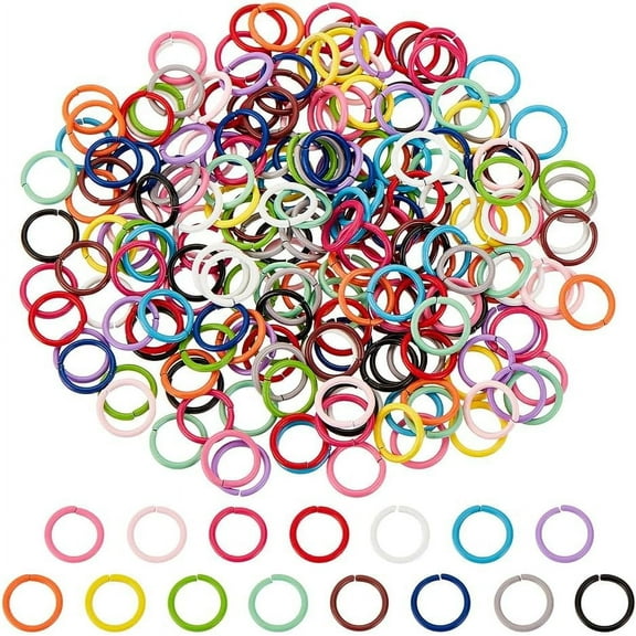 16 Gauge Colored Jump Rings 225pcs 15 Colors Open Jump Rings 8mm O Ring Connector Rings Chainmail Rings Colorful Jump Rings