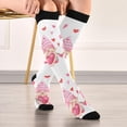 thumbnail image 5 of FREEAMG High Elasticity Compression Socks, High Knee Socks Adult Universal Leisure Relieve Fatigue,Cute Valentine's Day Gnomes Travel Daily with Running (2 Pair), 5 of 7