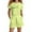 Light Green, variant on Girls Fashion Letter Print Casual Loose Short Sleeve Suit(4 14 Ages)