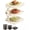 White, variant on Multi-Layer Dish Prep Tray Storage Rack, 3-Tier Foldable Storage Rack for Bowls and Prep Containers Vegetable Plate Display Rack for Efficient Cooking & Kitchen Organization