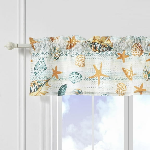 Greenland Home Fashions Kona Coastal Paradise Window Valance, 84" W x 16" L