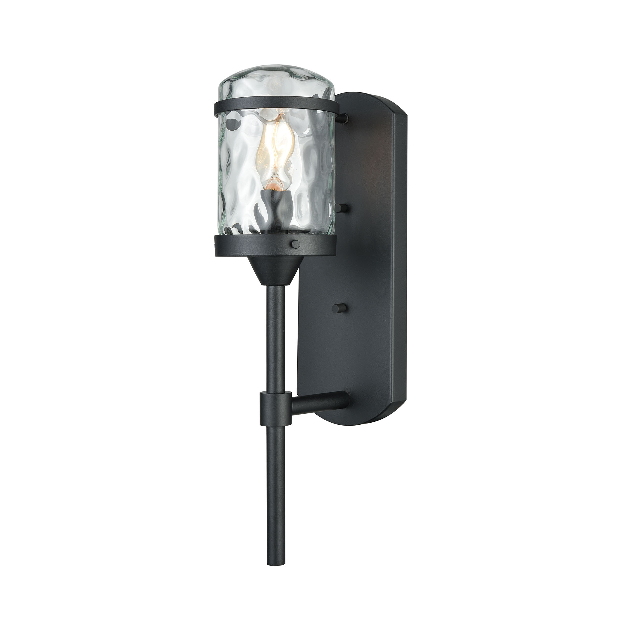Torch 1Light Outdoor Wall Lamp in Charcoal Black