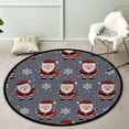 thumbnail image 2 of GZHJMY Kids Round Nursery Area Rug 4 ft Christmas Snowflakes Washable Non-Slip Small Round Area Rug Throw Soft Cute Nursery Rug Non-Shed Lightweight Bathroom Rug for Dorm Kids Room Carpet Runner, 2 of 6