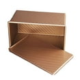 thumbnail image 1 of Bakeware Loaf Pan,Durable Carbon Steel Loaf Baking Pan Ripple RectangleBox with Lid, 1 of 8