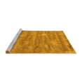 thumbnail image 2 of Ahgly Company Machine Washable Indoor Round Abstract Yellow Contemporary Area Rugs, 3' Round, 2 of 4