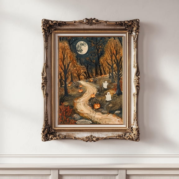 Rustic Autumn Lanterns Vintage Fall Wall Art, Cozy Cottage Decor, Poster , Warm Harvest Scene, Seasonal Home Decor 1587, Unframed Poster Size 8x12 F03.1.22l1792