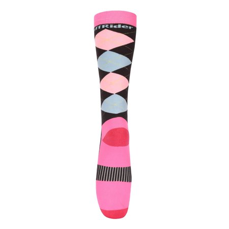 TuffRider Neon Winter Argyle Socks