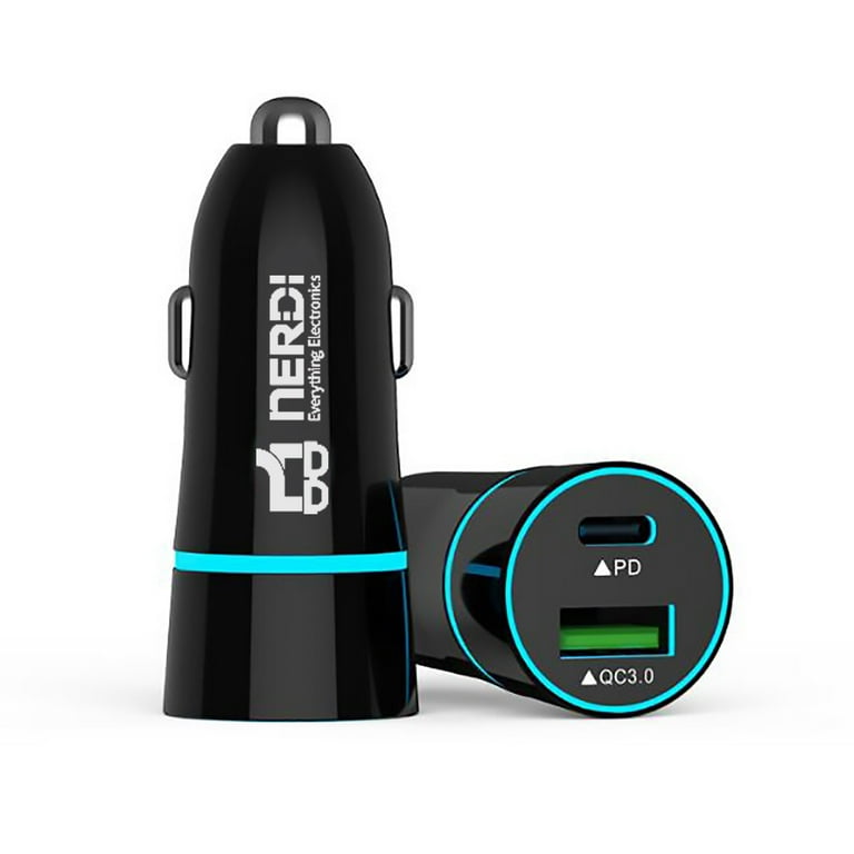 Unplug 2A Micro USB Retractable Car Charger with Universal USB Port