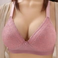 thumbnail image 2 of Fesfesfes Bras for Women Wireless Fixed Cup Comfortable Small Chest Gathered Lace Wirefree Bra, 2 of 5